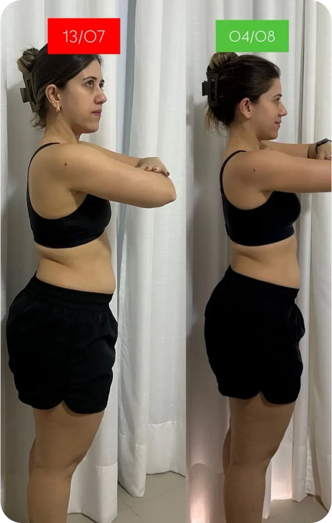 Antes e Depois de Aluna Real